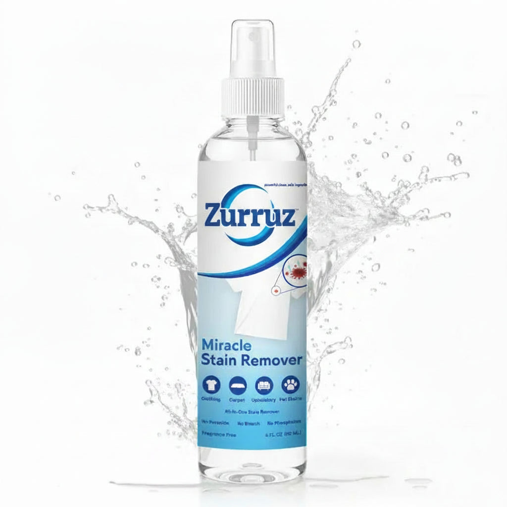 Miracle Stain Remover Spray - Powerful All-In-One Laundry Pretreat & Fabric Stain Remover | Ultra-Effective, Fast-Acting Tough Stain Eliminator for Clothes, Carpet, Upholstery & Pets | Non-Toxic, No Bleach